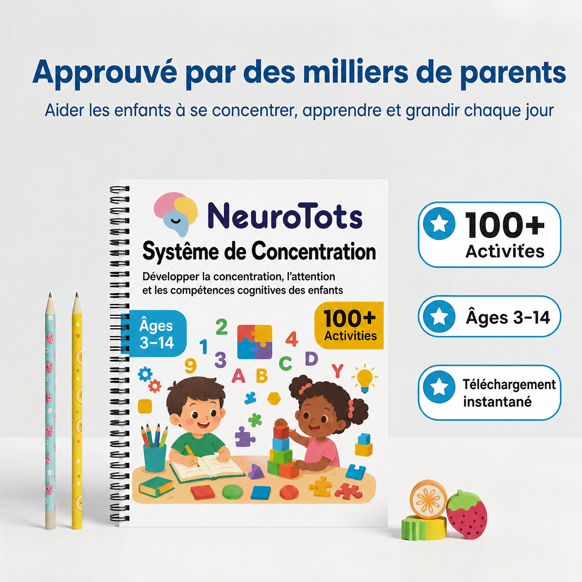 NeuroTots™ +100 activités pour stimuler l'attention, la concentration et l'apprentissage (version imprimée)