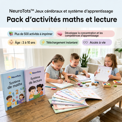 Système d'apprentissage complet NeuroTots™ - Pack mathématiques et lecture