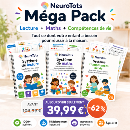 Ensemble d'apprentissage NeuroTots™ Mega : Mathématiques, lecture et compétences de vie (en anglais seulement)