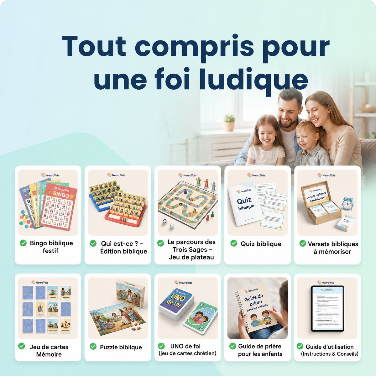 Foi ludique : + 11 jeux bibliques pour enfants et familles