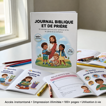 Journal biblique et de prière NeuroTots™ : 10 minutes par jour pour développer la foi, le calme et la confiance