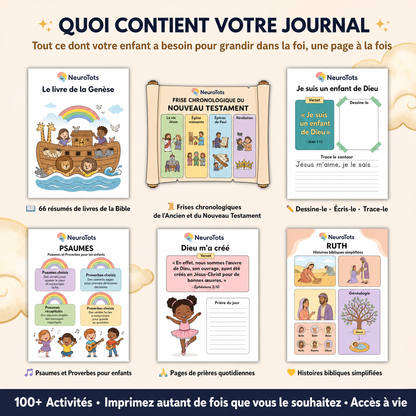Journal biblique et de prière NeuroTots™ : 10 minutes par jour pour développer la foi, le calme et la confiance