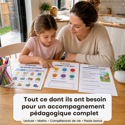 Pack d'apprentissage NeuroTots™ Mega : Mathématiques, lecture et compétences de vie