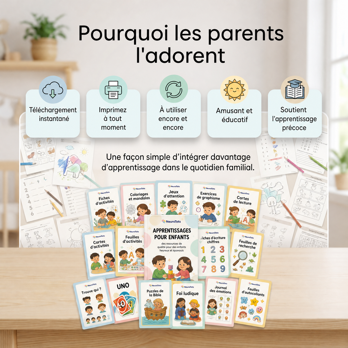 Système d'apprentissage complet NeuroTots™ - Pack mathématiques et lecture