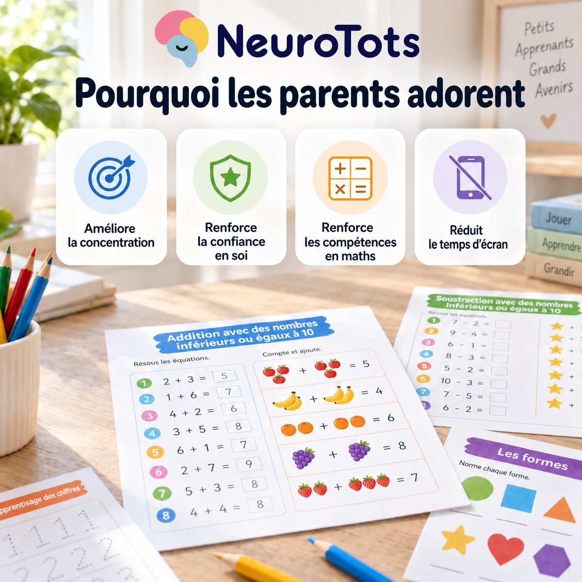 NeuroTots Math System™ : Plus de 350 activités pour aider votre enfant à surmonter les difficultés en mathématiques
