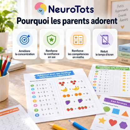 NeuroTots Math System™ : Plus de 350 activités pour aider votre enfant à surmonter les difficultés en mathématiques