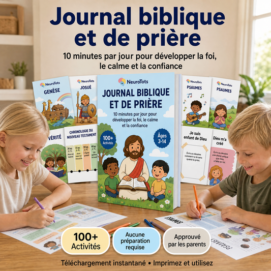Journal biblique et de prière NeuroTots™ : 10 minutes par jour pour développer la foi, le calme et la confiance