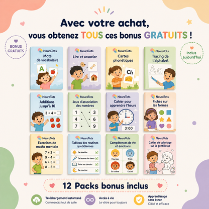 Ensemble d'apprentissage NeuroTots™ Mega : Mathématiques, lecture et compétences de vie (en anglais seulement)