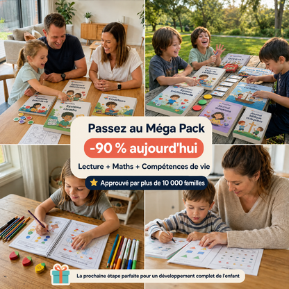Pack d'apprentissage NeuroTots™ Mega : Mathématiques, lecture et compétences de vie