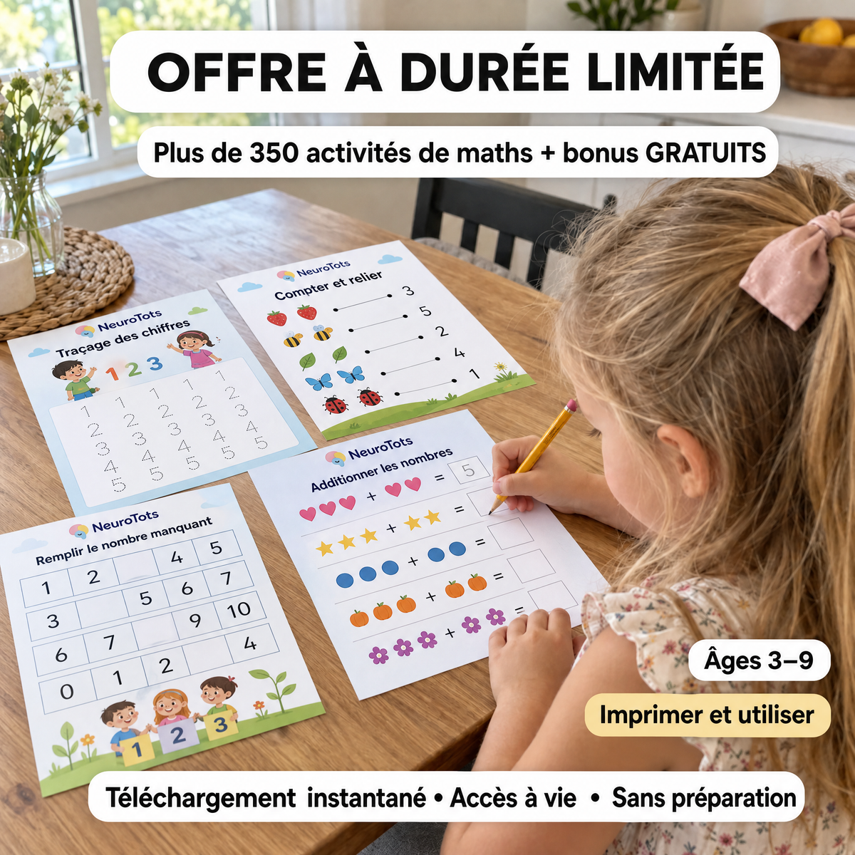 NeuroTots Math System™ : Plus de 350 activités pour aider votre enfant à surmonter les difficultés en mathématiques