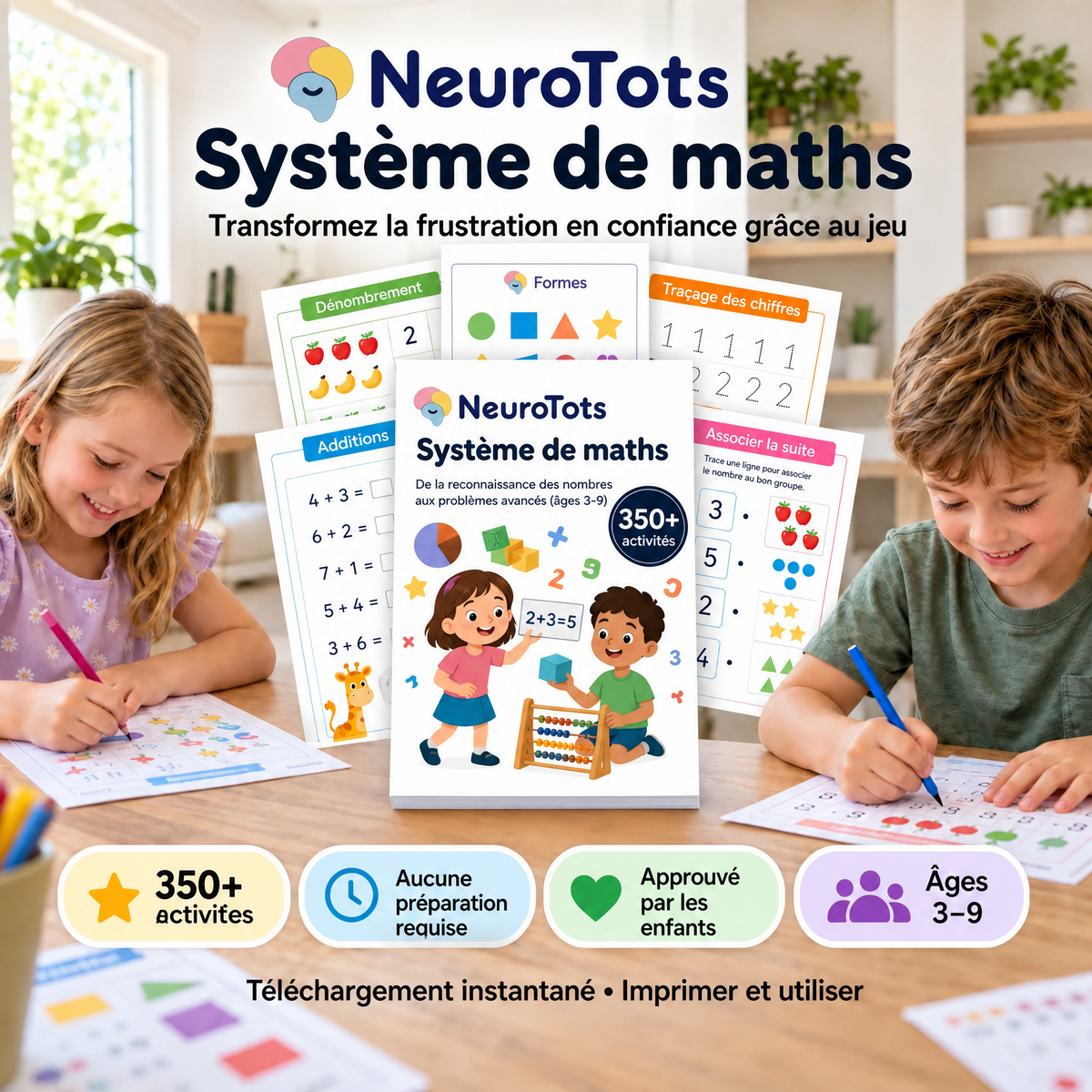 NeuroTots Math System™ : Plus de 350 activités pour aider votre enfant à surmonter les difficultés en mathématiques