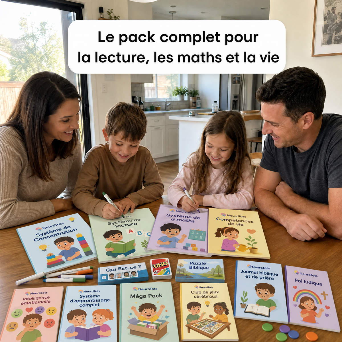Pack d'apprentissage NeuroTots™ Mega : Mathématiques, lecture et compétences de vie
