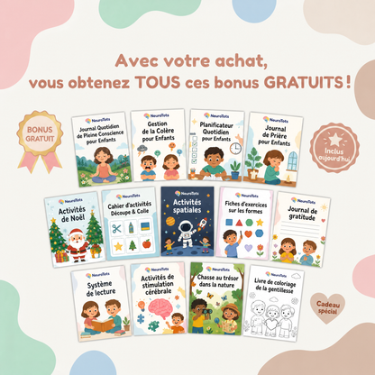 Système d'intelligence émotionnelle NeuroTots™ : plus de 200 activités pour aider votre enfant à maîtriser ses émotions, à réduire sa frustration et à gagner en confiance.