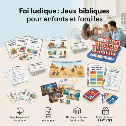 Foi ludique : Plus de 11 jeux bibliques pour apprendre et grandir dans la foi.