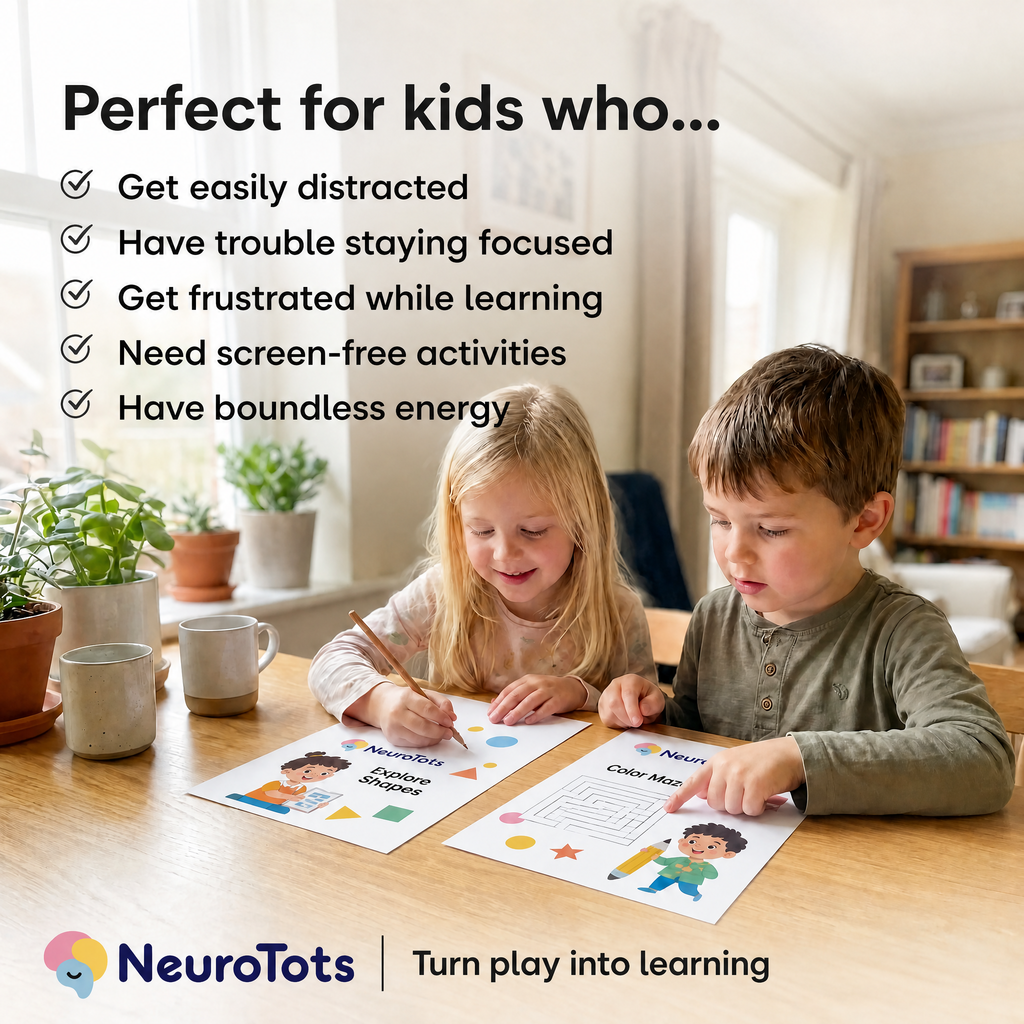 Parfait pour les enfants qui se laissent facilement distraire