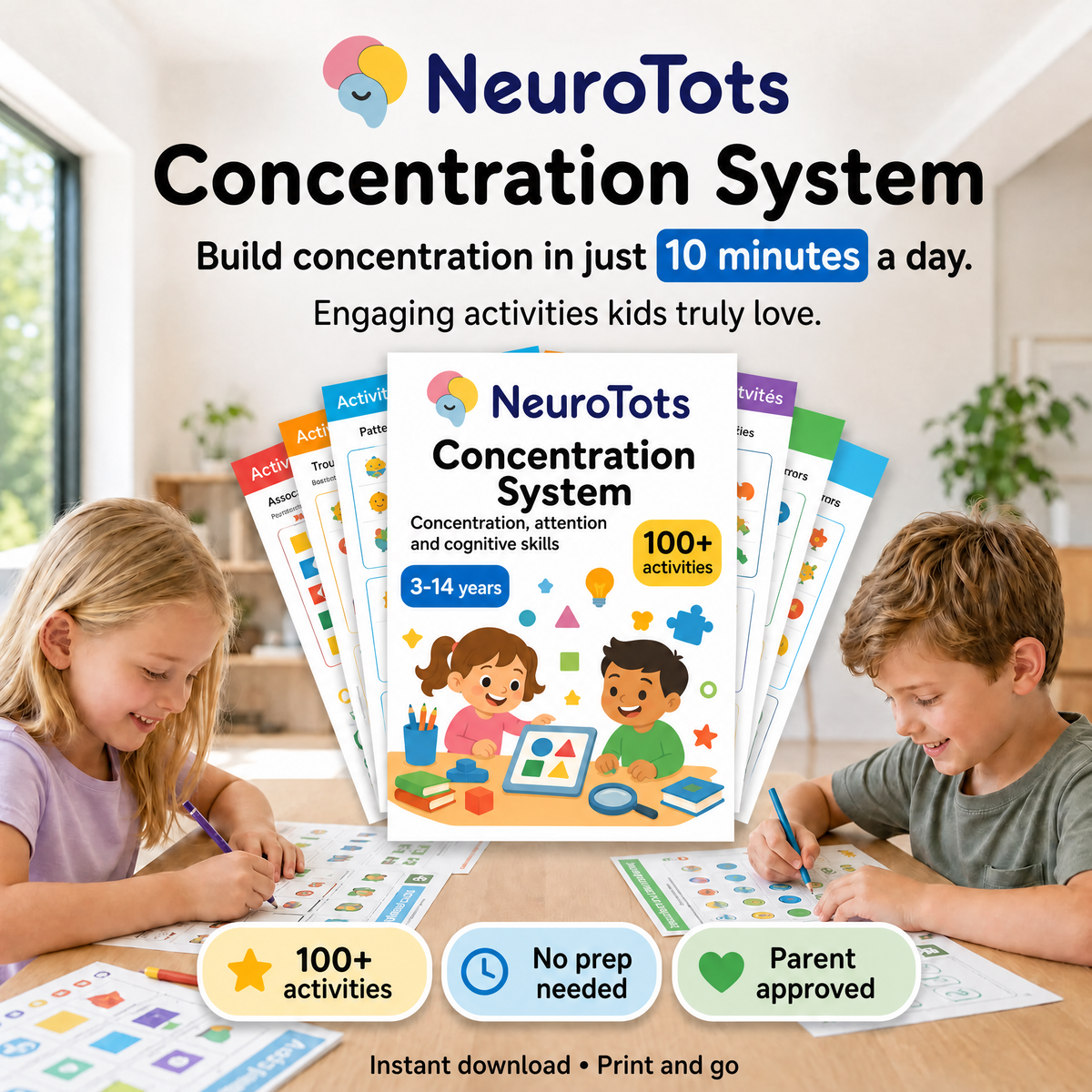 NeuroTots Focus System: build focus in just 10 minutes a day