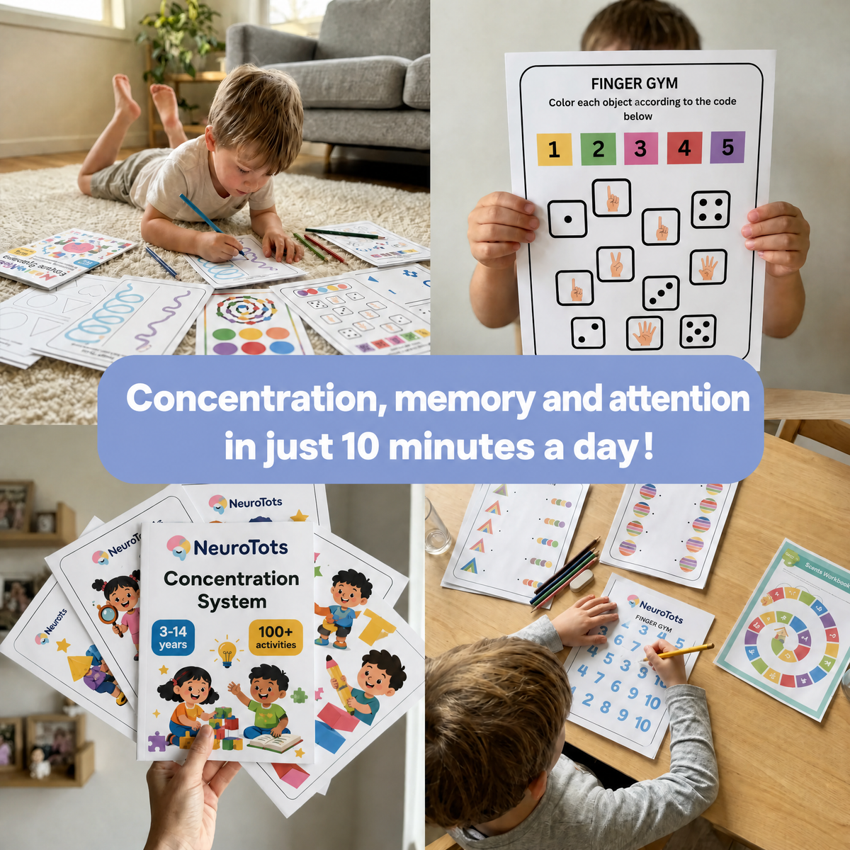 Concentration, mémoire et attention en 10 minutes par jour
